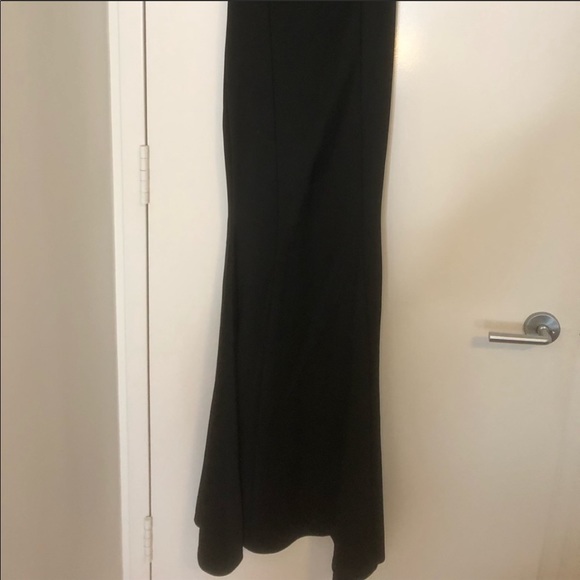 Black Strapless Fishtail Maxi Dress - Picture 6 of 6